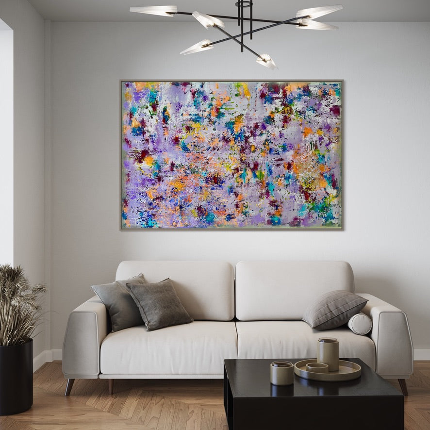 Paysage de rêve lilas