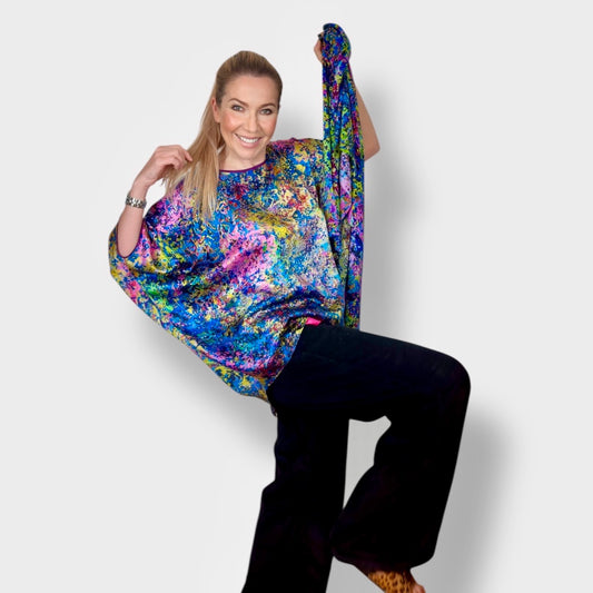 Chemisier en soie « Jardin de Neptune »