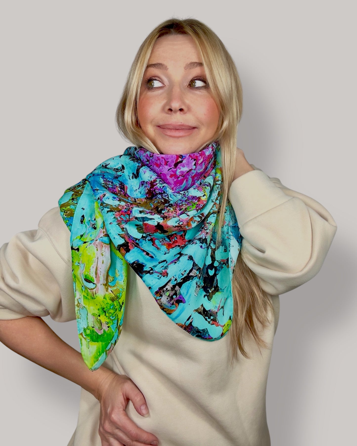 Foulard en soie « Forêt de l'espoir » 110