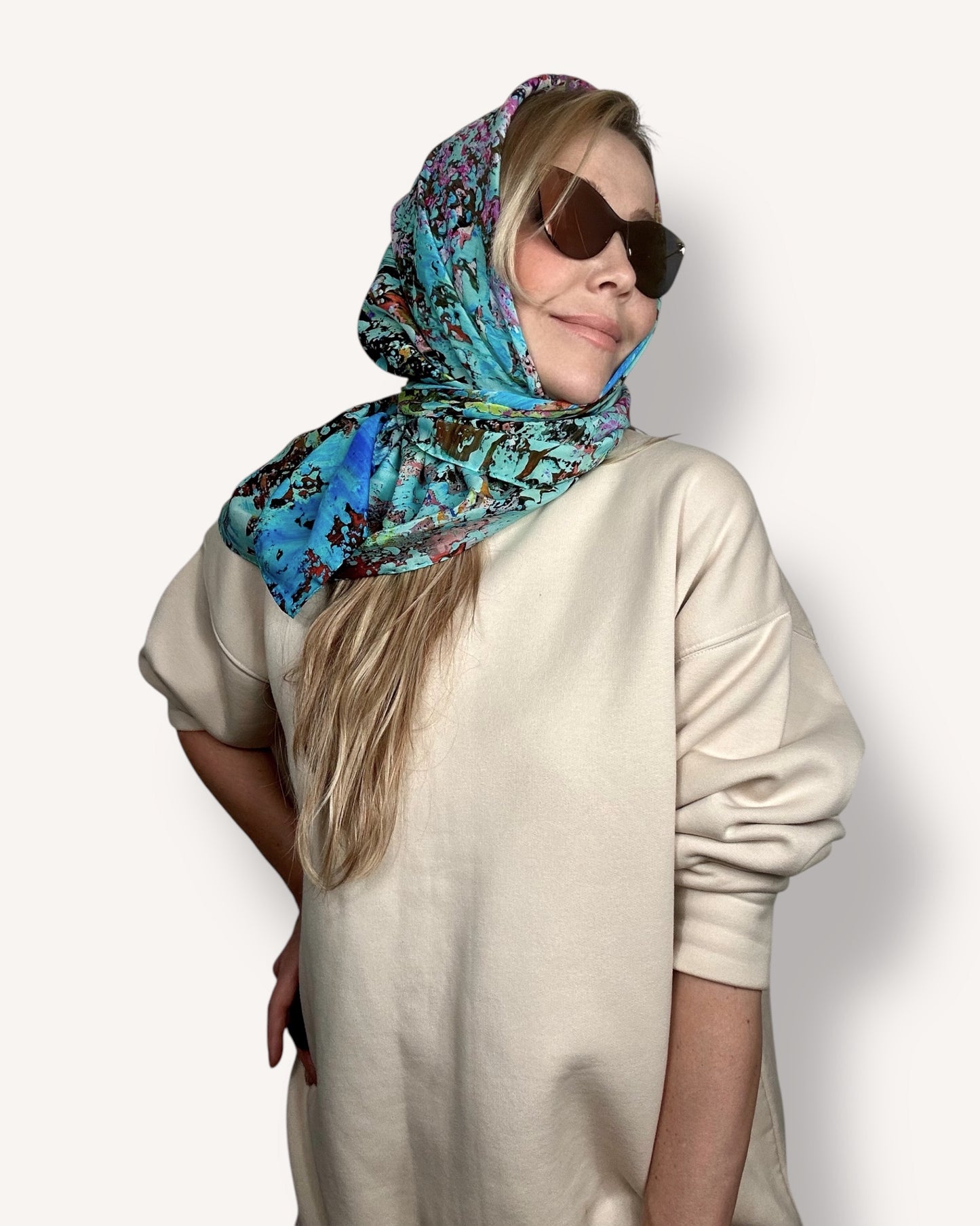 Foulard en soie « Forêt de l'espoir » 110