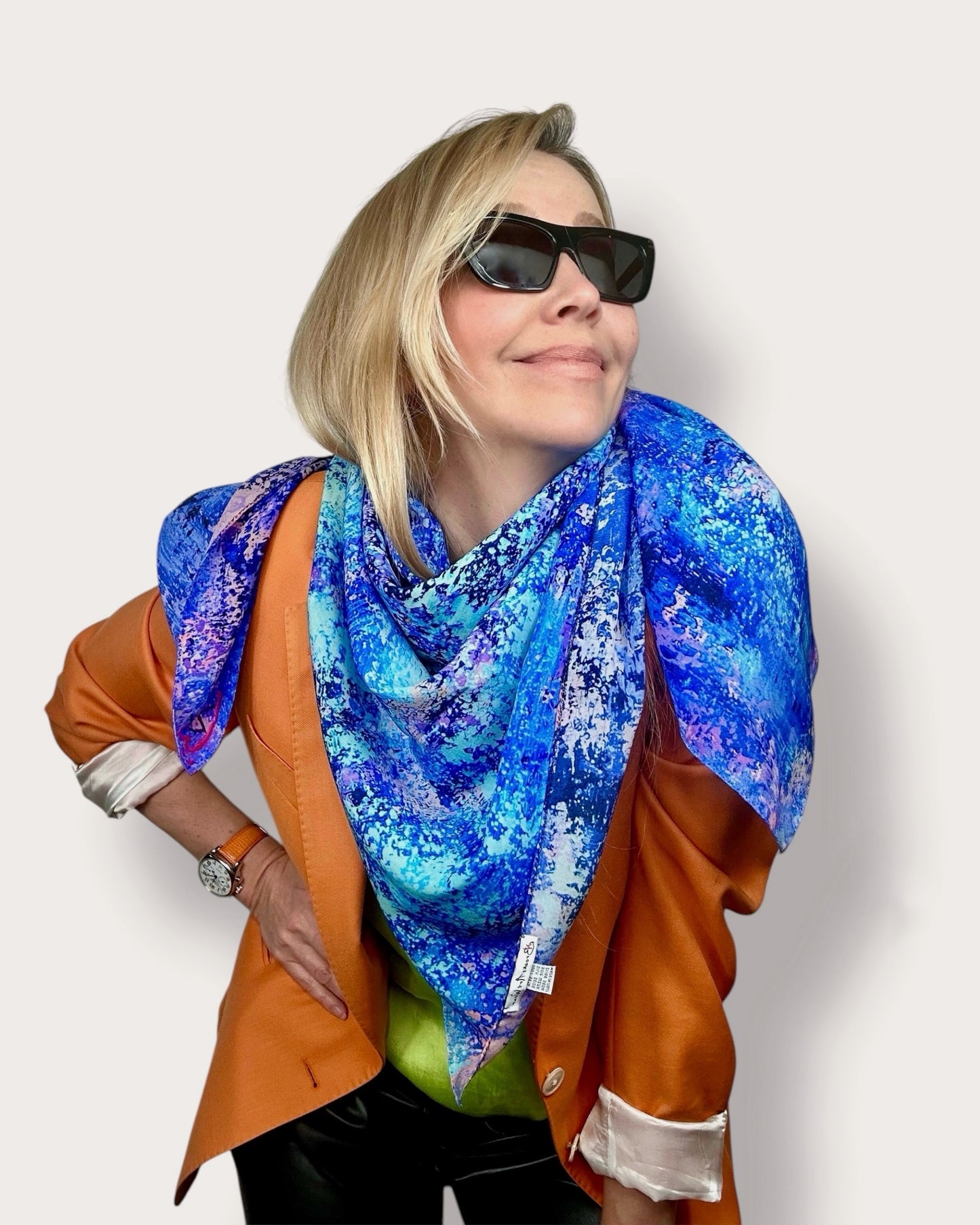 Foulard en soie « Aube matinale » 110