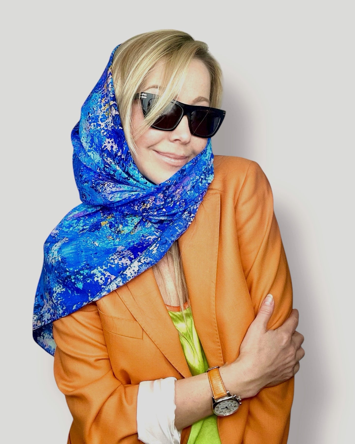 Foulard en soie « Aube matinale » 110
