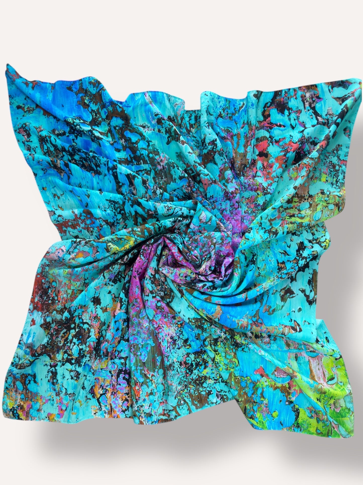 Foulard en soie « Forêt de l'espoir » 110