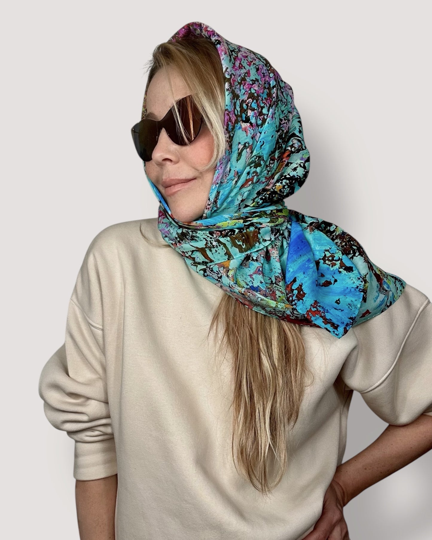 Foulard en soie « Forêt de l'espoir » 110