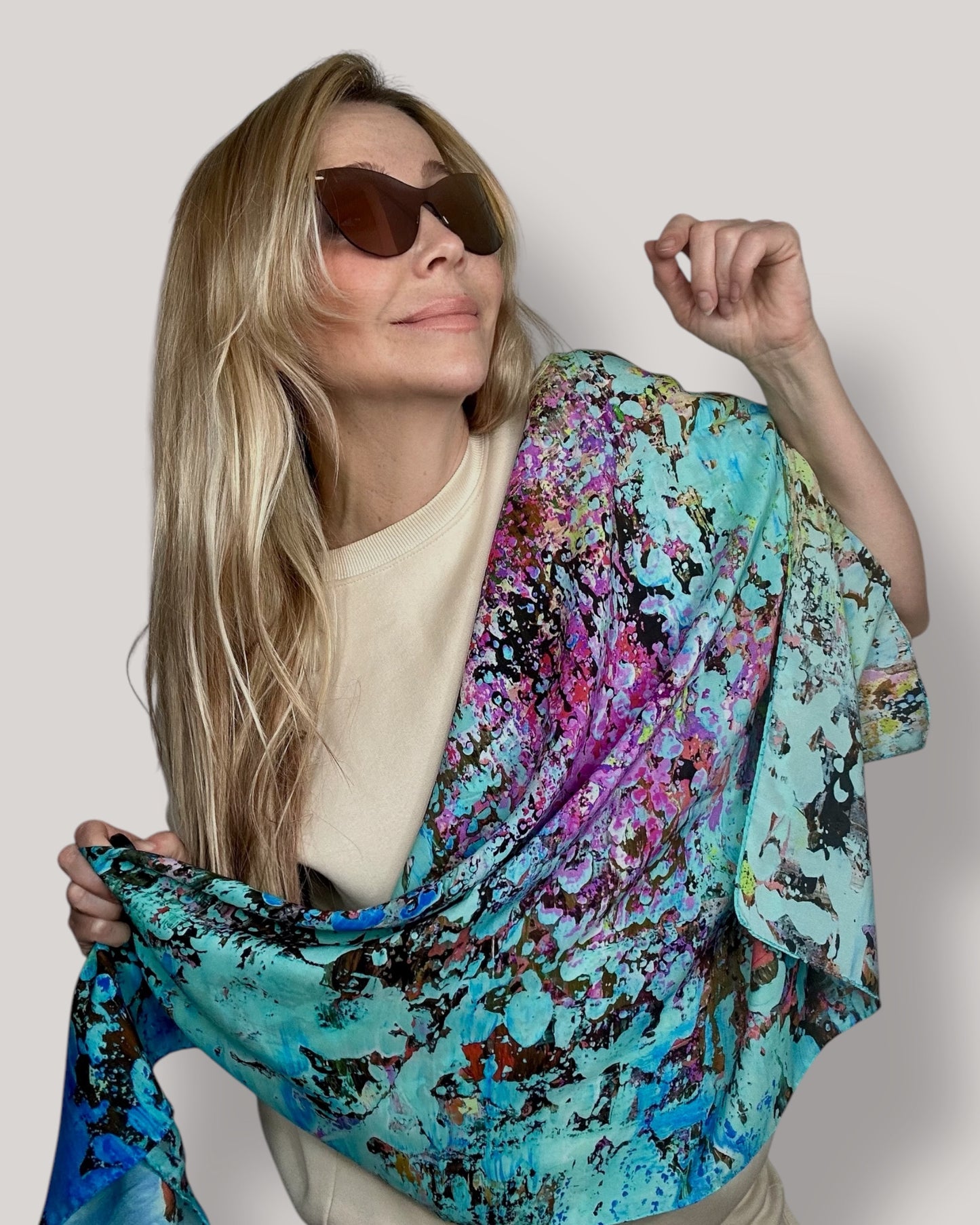 Foulard en soie « Forêt de l'espoir » 110
