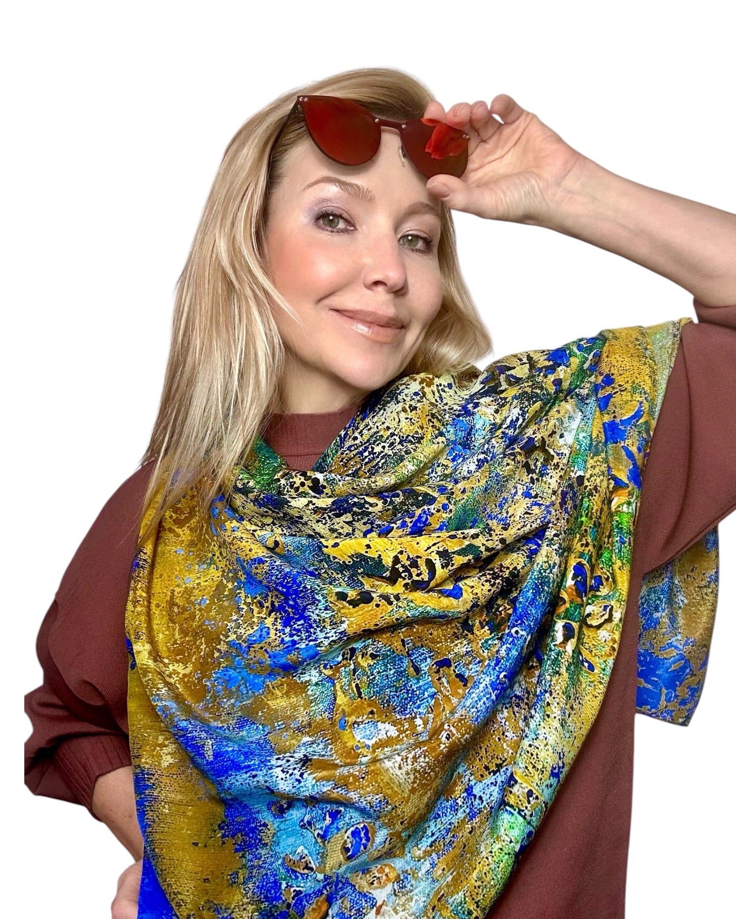 Foulard en soie « Antiquité dorée » 110
