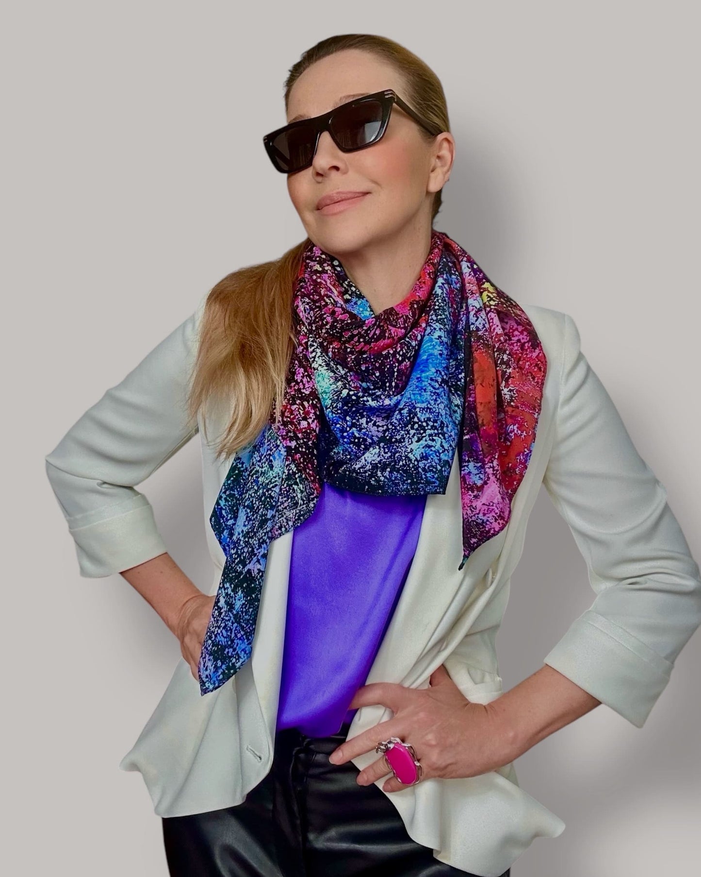 Foulard en soie «Nébuleuse Tête de Cheval» 110