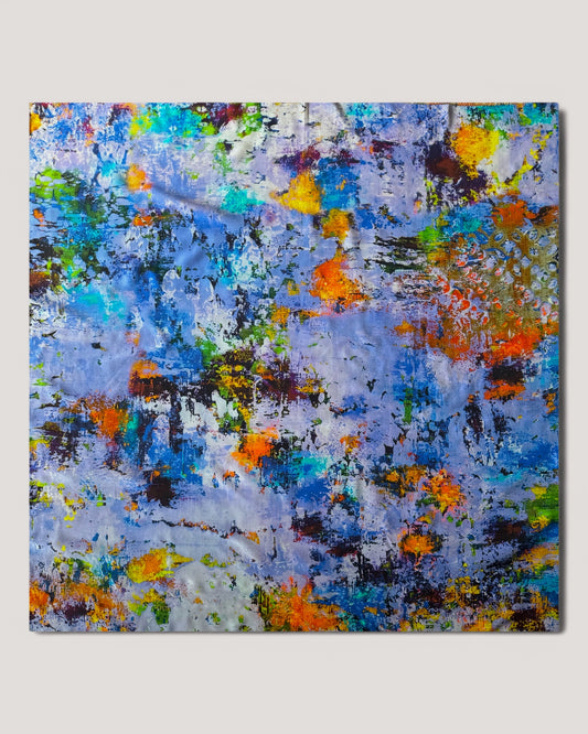 Silk Scarf “Lilac Dreamscape” 110