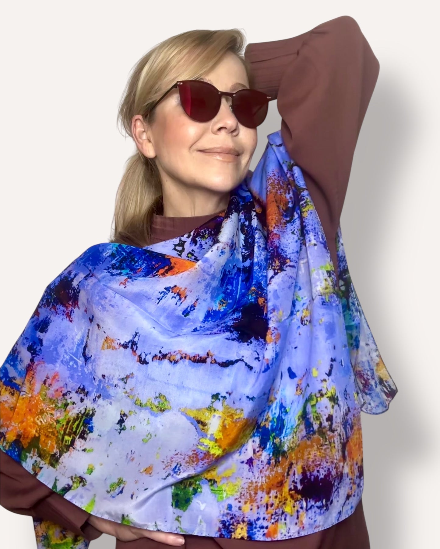 Foulard en soie « Lilac Dreamscape » 110