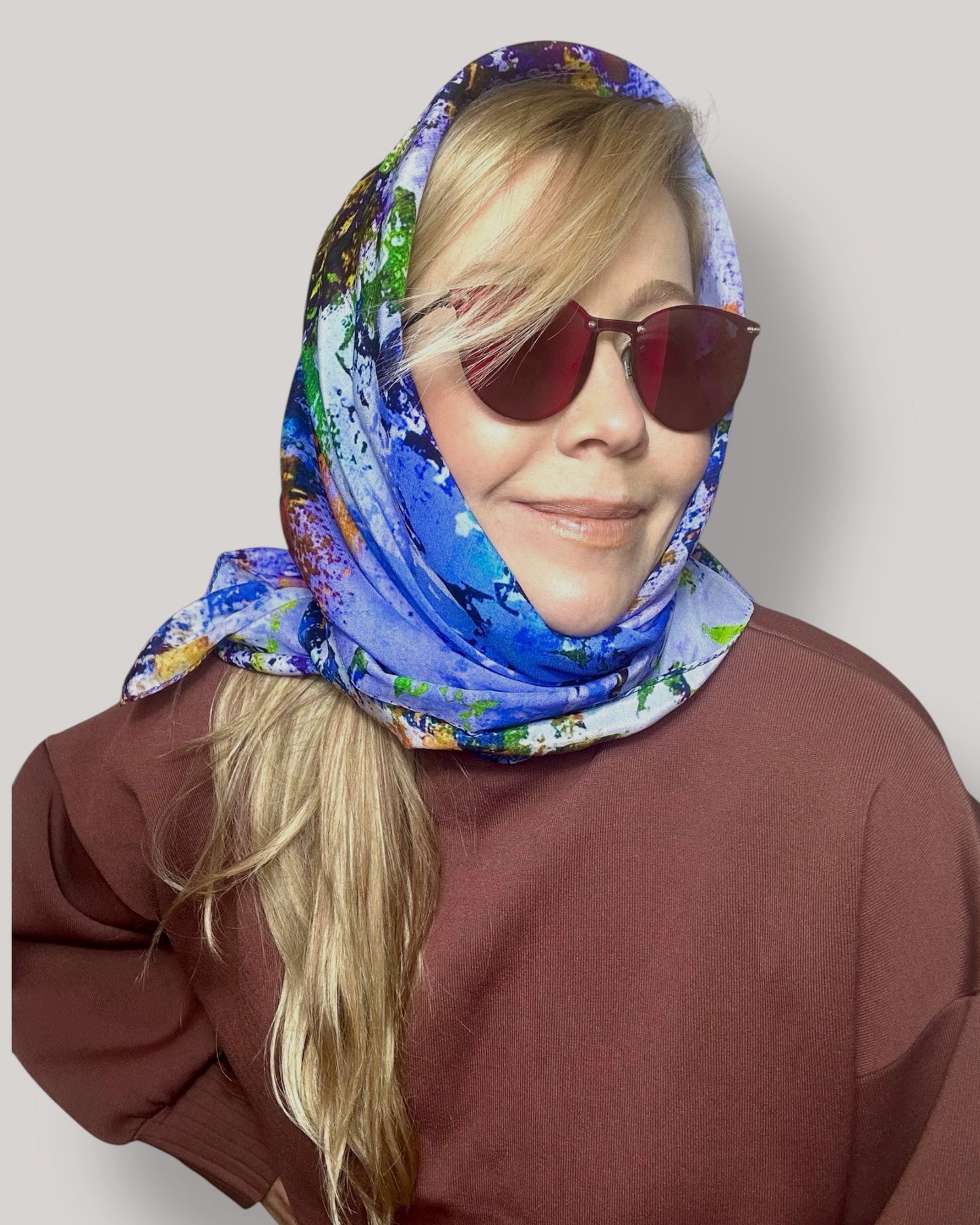 Foulard en soie « Lilac Dreamscape » 110