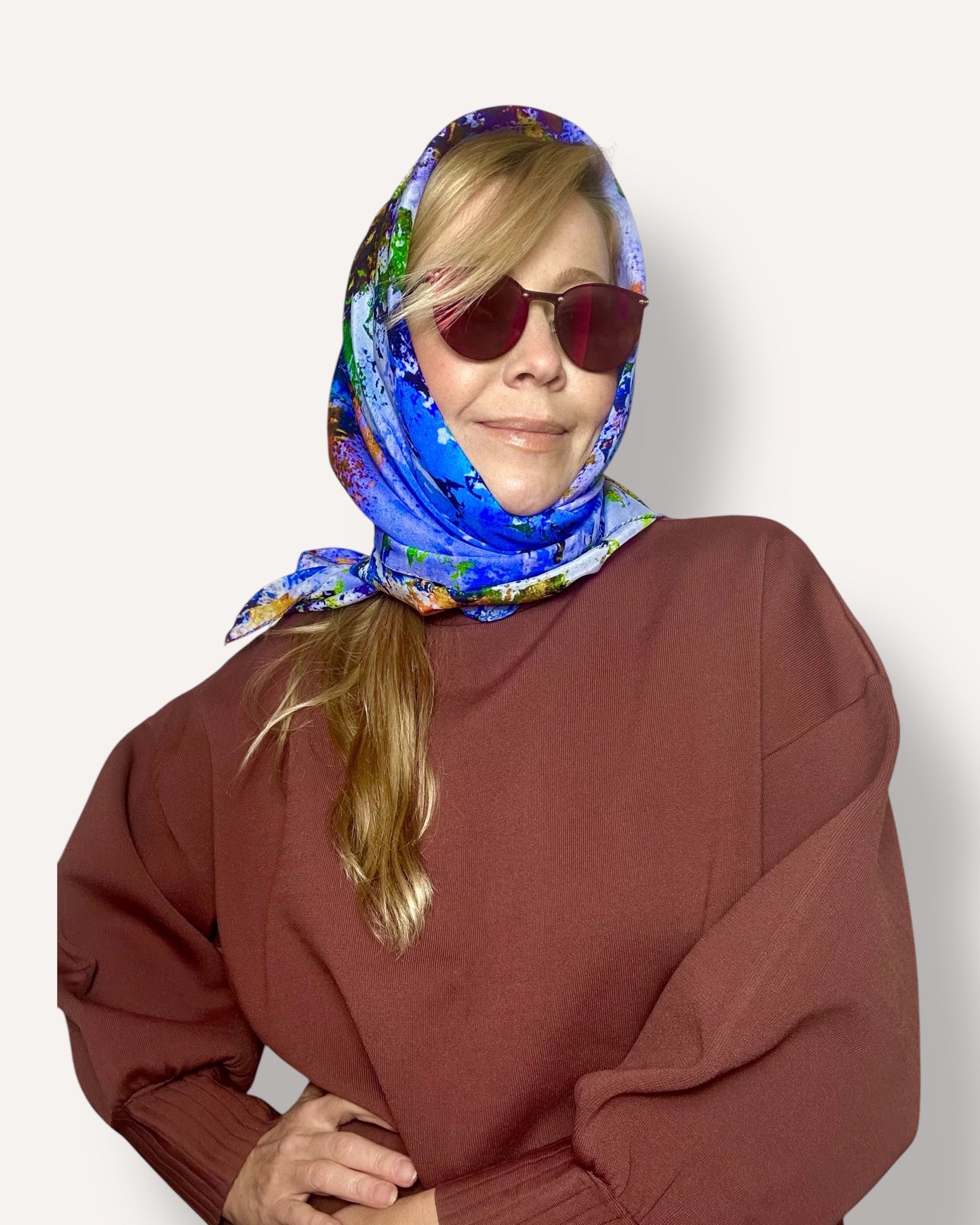 Foulard en soie « Lilac Dreamscape » 110