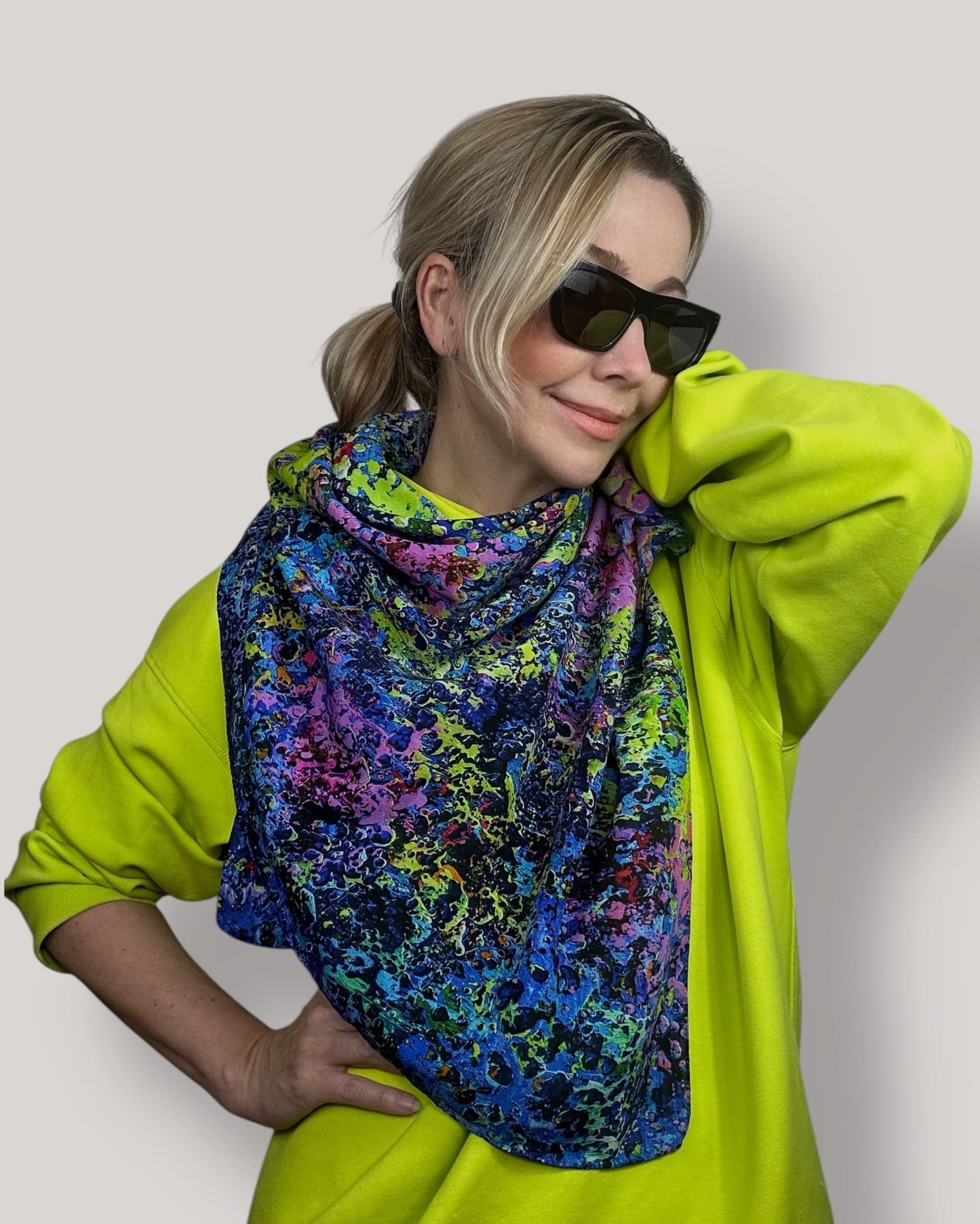 Foulard en soie « Le jardin de Neptune » 110