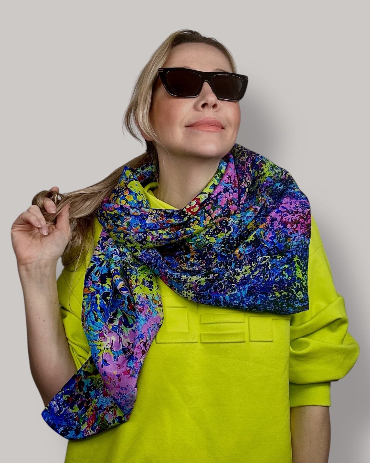 Foulard en soie « Le jardin de Neptune » 110