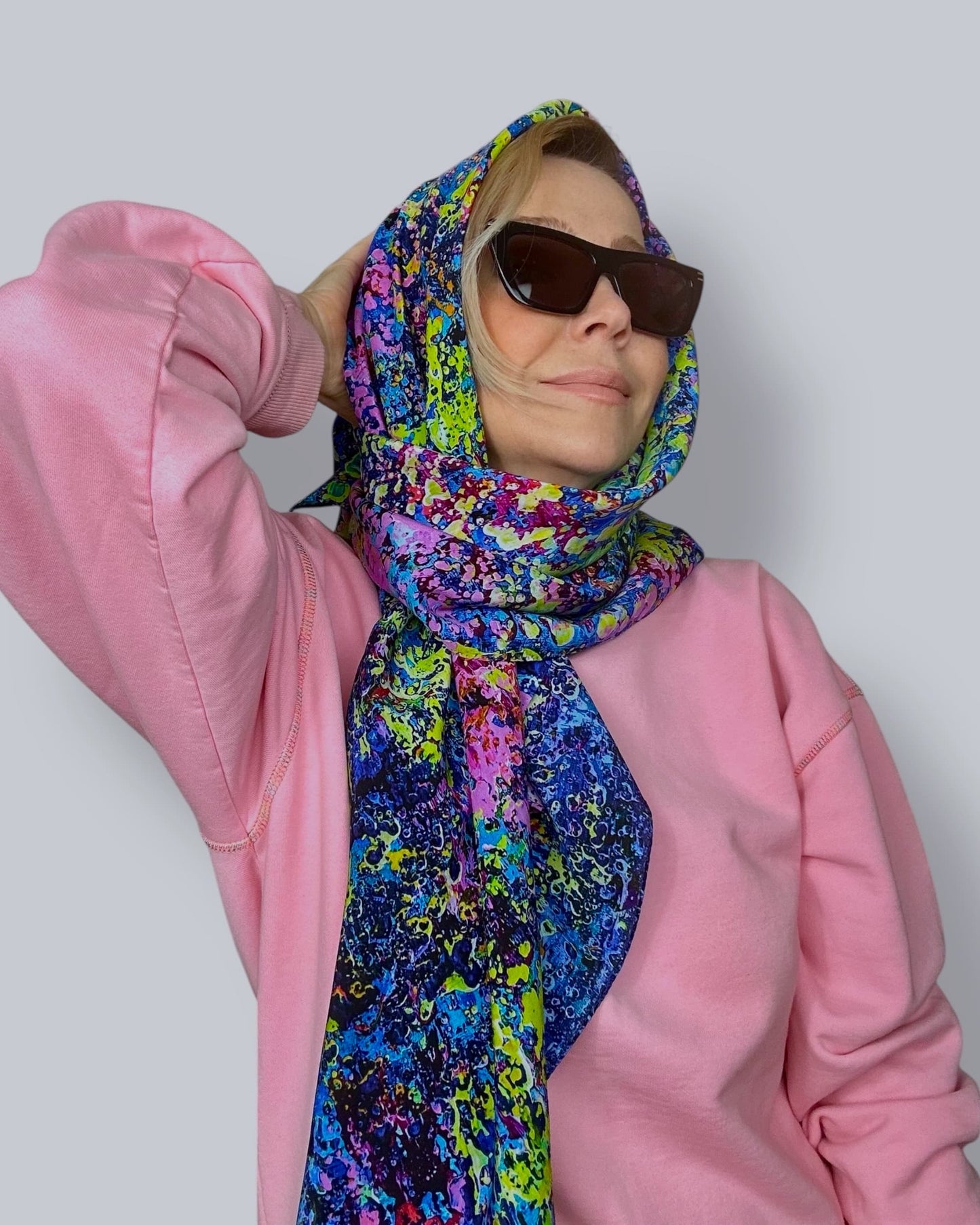 Foulard en soie « Le jardin de Neptune » 110