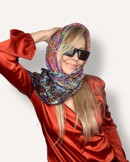 Seidenschal „Summer Riot“ 110*110