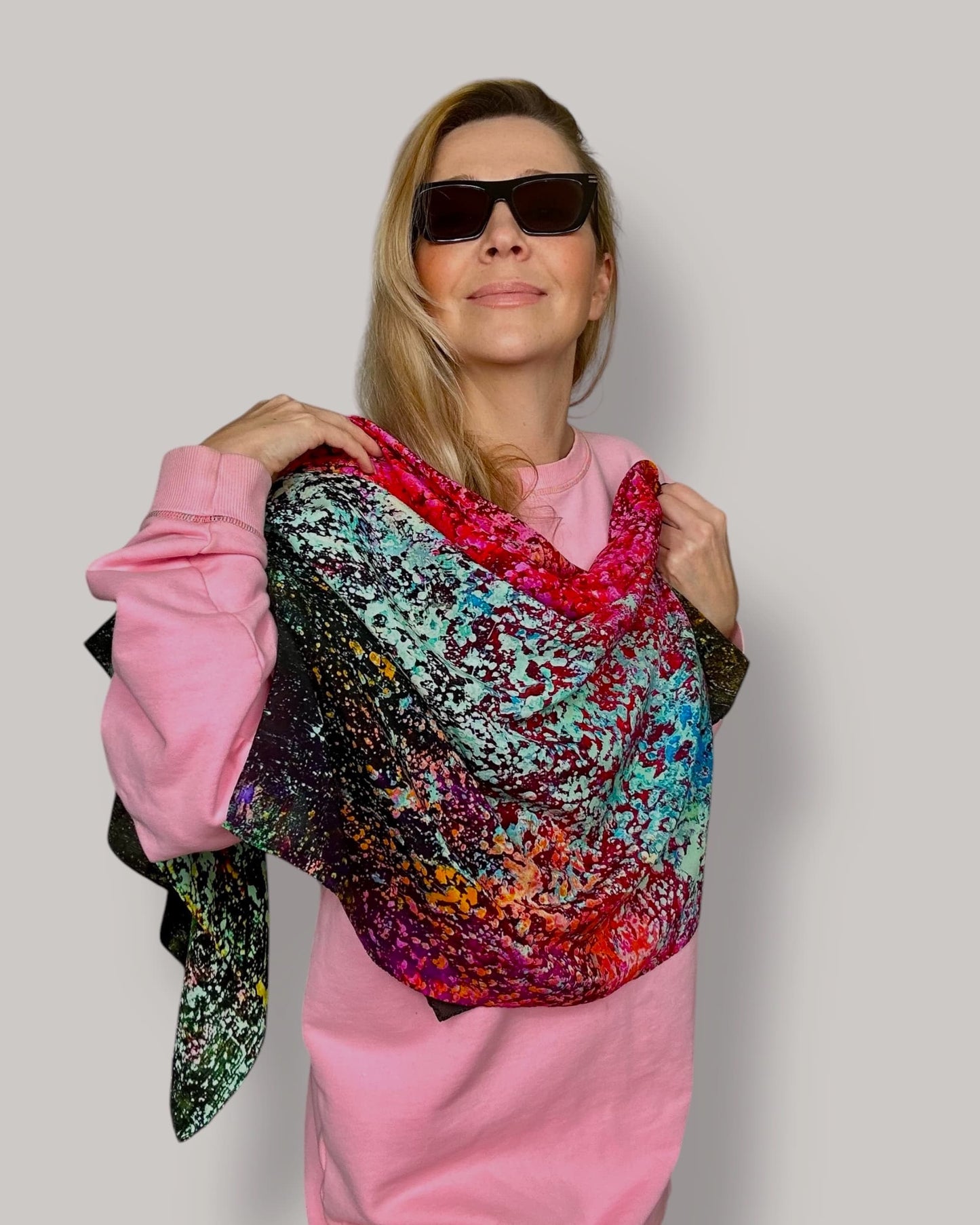 Silk Scarf «Trifid Nebula» 110