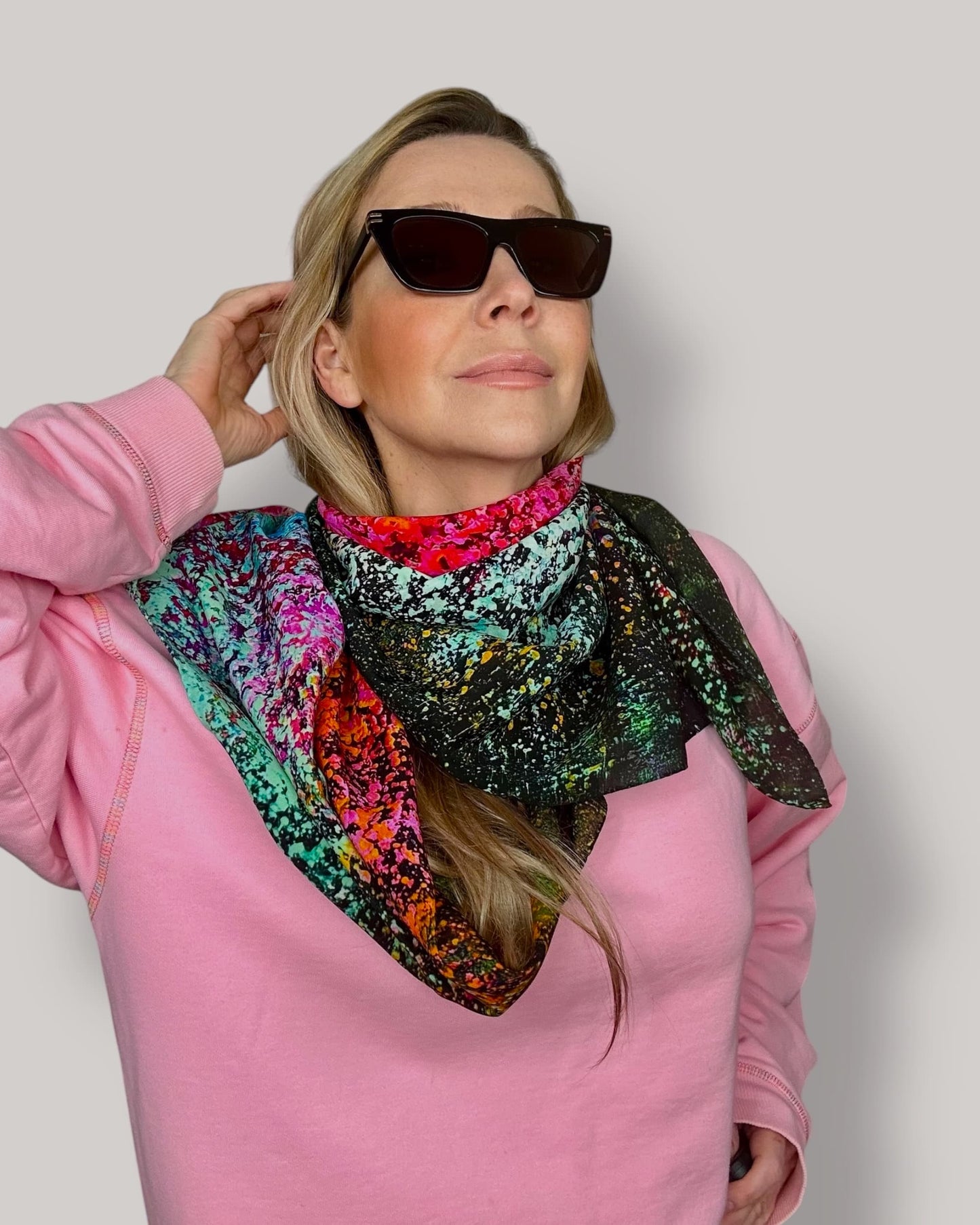 Silk Scarf «Trifid Nebula» 110