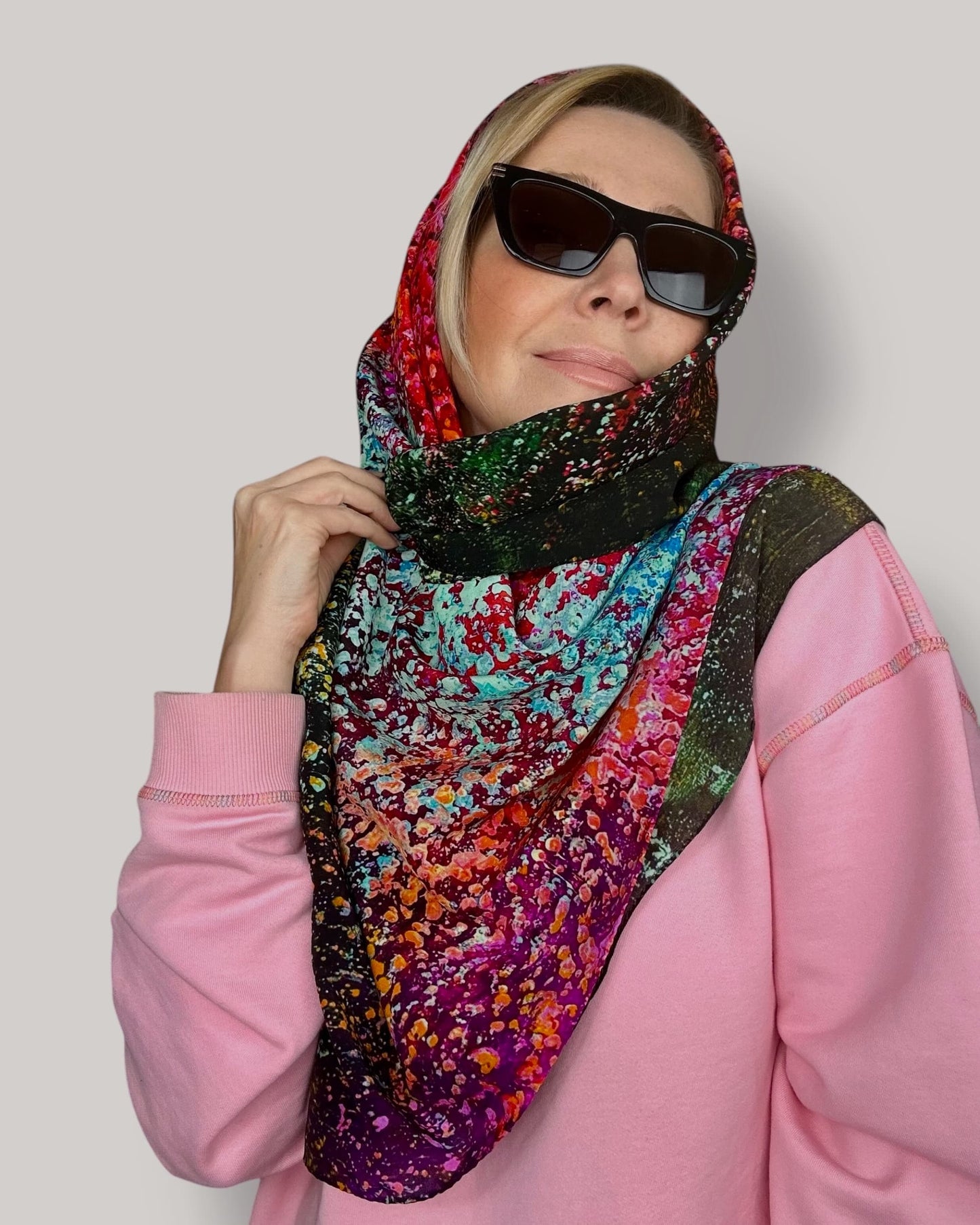 Silk Scarf «Trifid Nebula» 110