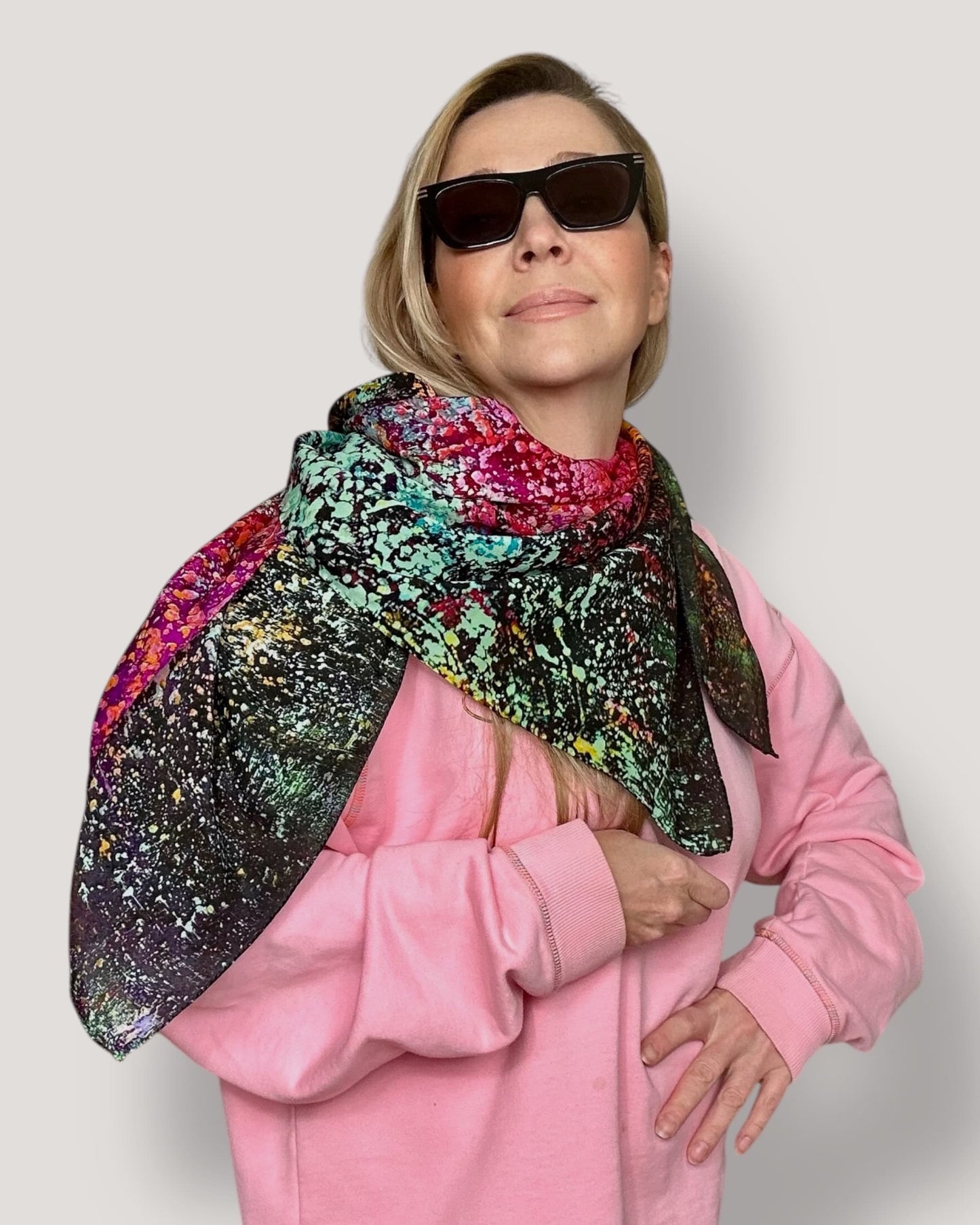 Silk Scarf «Trifid Nebula» 110