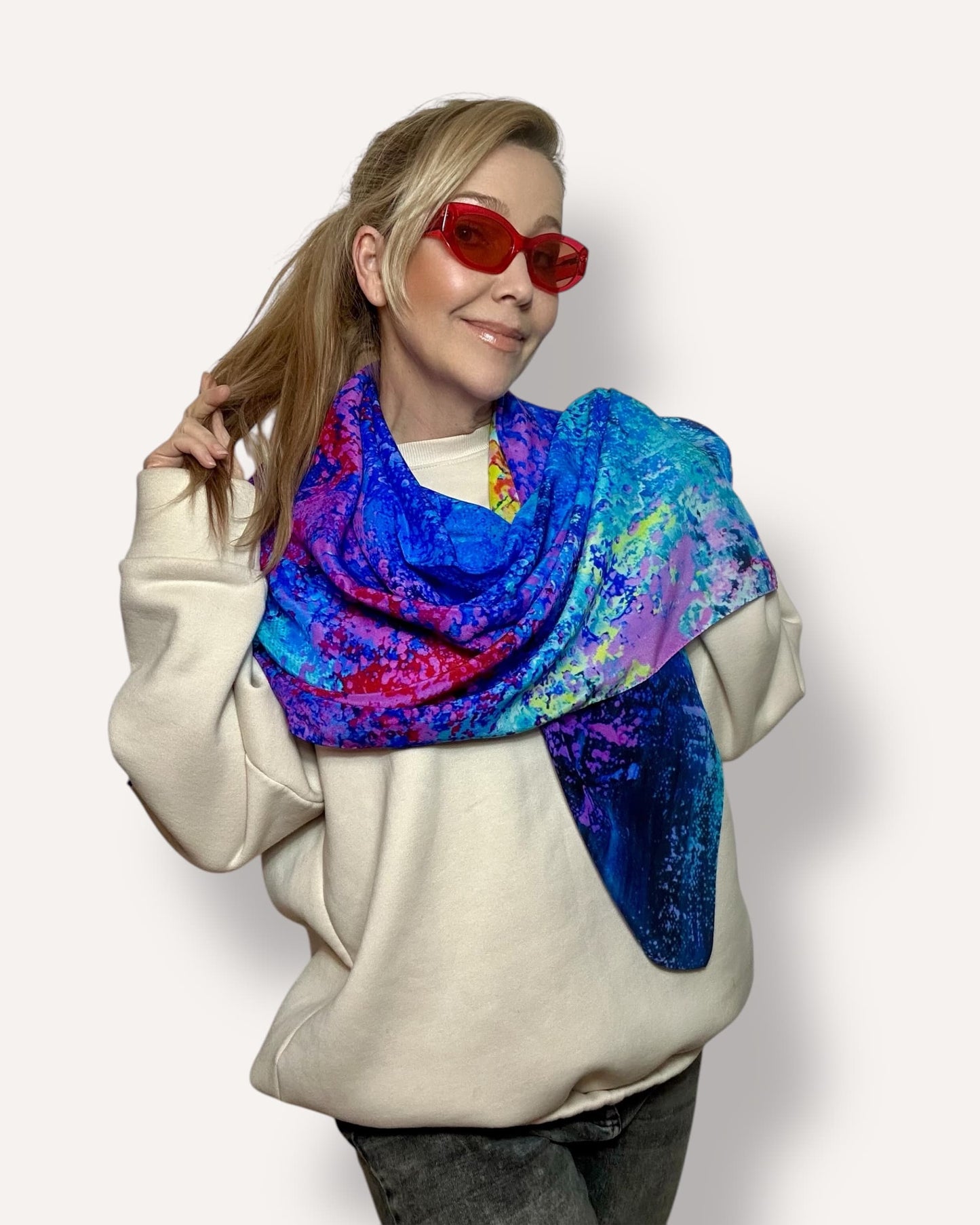 Foulard en soie « ADN universel » 110