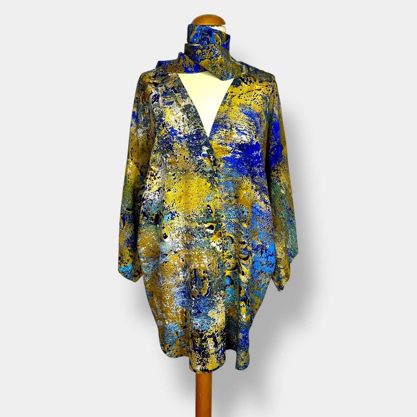 Kimono en soie « Antiquité dorée » court