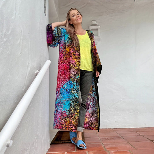 Kimono en soie « Nébuleuse Trifide »