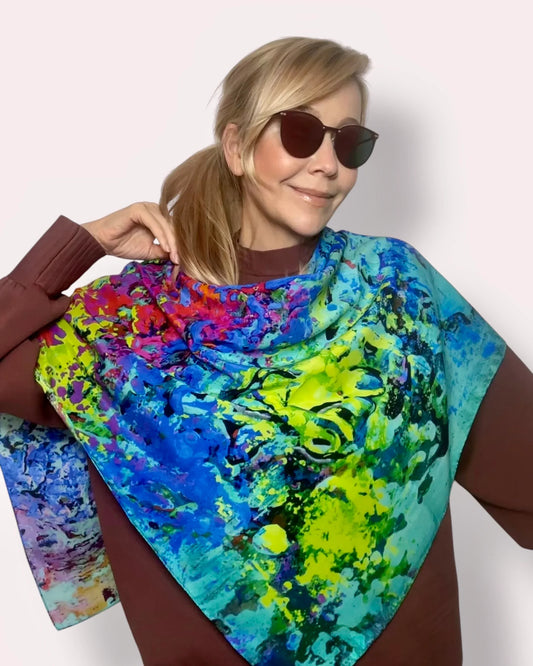 Silk Scarf "The Spectrum" 110*110