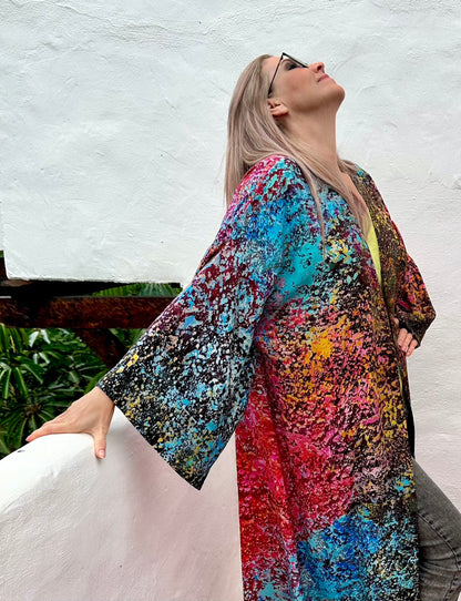 Silk Kimono "Trifid Nebula"