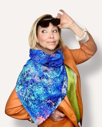 Foulard en soie « Aube matinale » 110