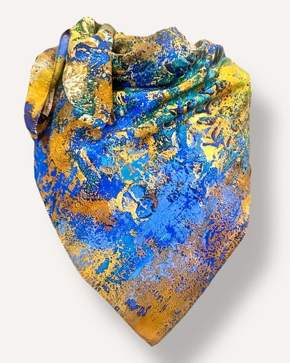 Foulard en soie « Antiquité dorée » 110 