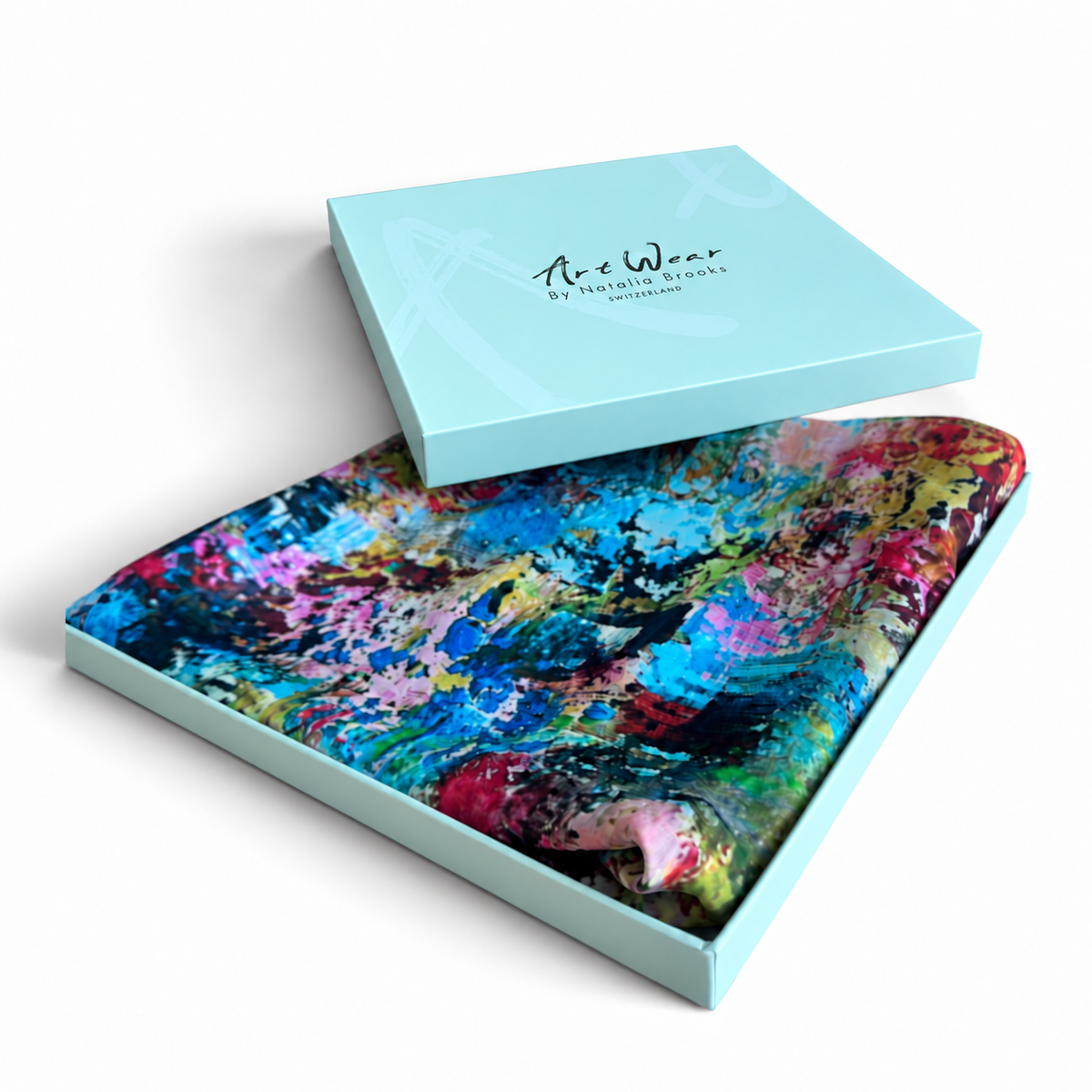 package bow Art Wear by Natalia Brooks with silk scarf inside 