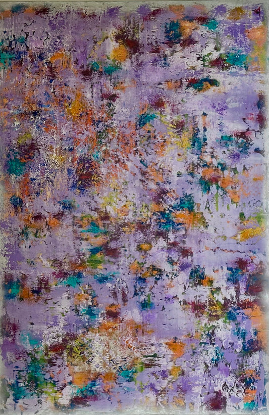 Peinture originale Paysage de rêve lilas