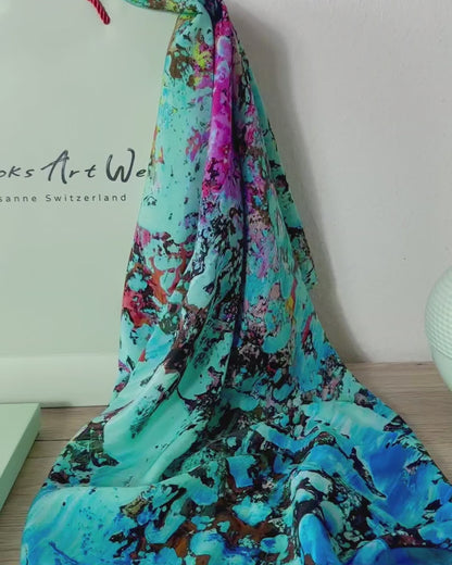 Seidenschal „Wald der Hoffnung“ 110 x 110 cm