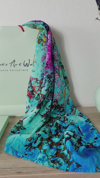 Foulard en soie « Forêt de l'espoir » 110 