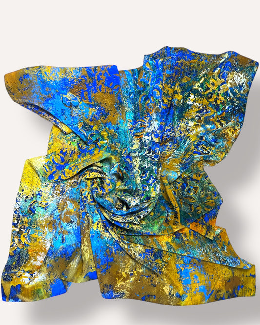 Silk Scarf “Gold Antiquity” 110*110