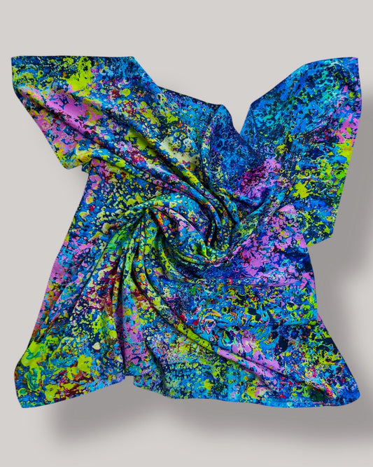 Silk Scarf “Neptune’s Garden" 110*110