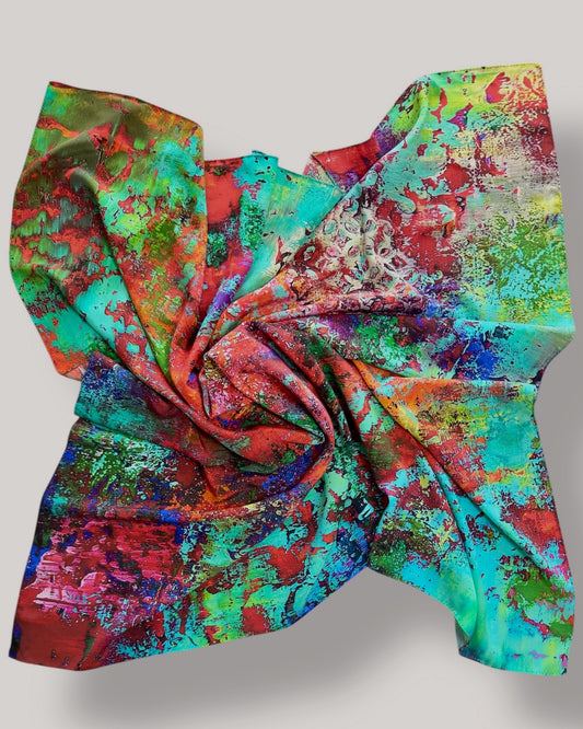 Silk Scarf “The Gloaming” 110*110