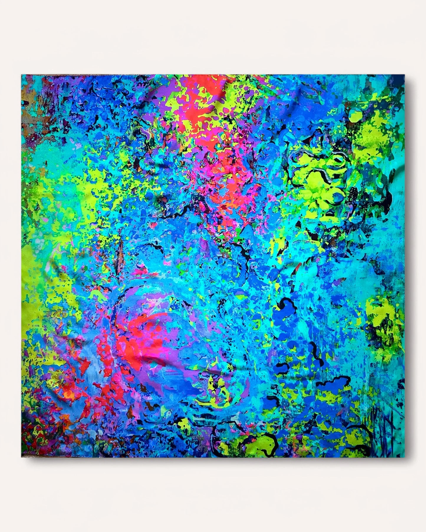 Seidenschal „Das Spektrum“ 110 x 110