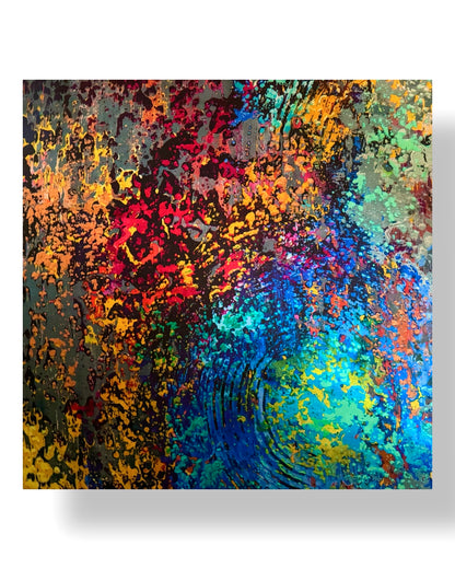 Seidenschal „Zwillingsmonde“ 110 x 110 cm